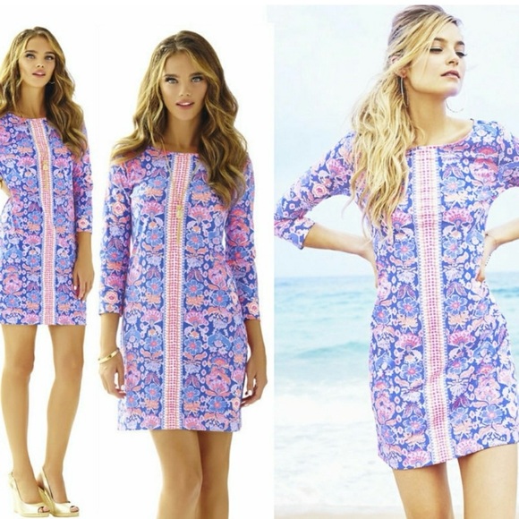 Lilly Pulitzer Dresses & Skirts - Lilly Pulitzer Dress Size S Werk It Marlowe Iris Blue Engineered Boat Neck